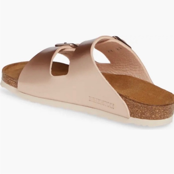 New Birkenstock Metallic Copper/Rose Gold Arizona Big Kids Sandals sz 34 EU/3.5Y - Picture 4 of 12